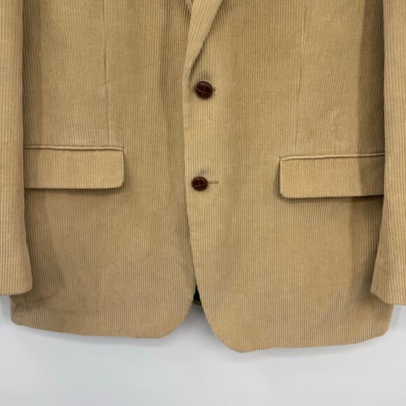 Lauren Ralph Lauren Corduroy Blazer Jacket Men 44 L Tan Preppy Work Casual - Picture 4 of 9